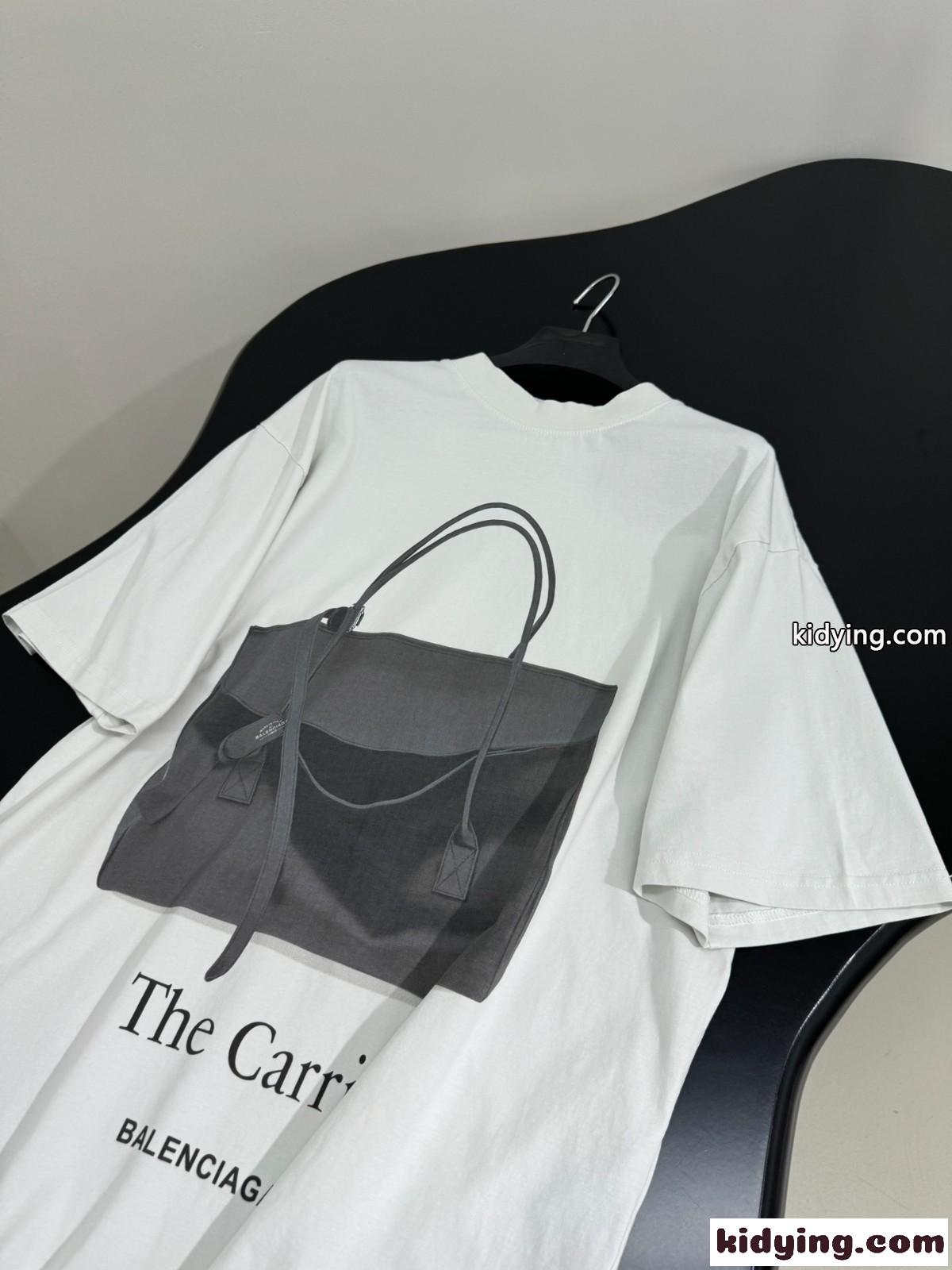 カジュアル プリント オーバーサイズTシャツ バレンシアガ Tシャツ コピー ユニセックス-2