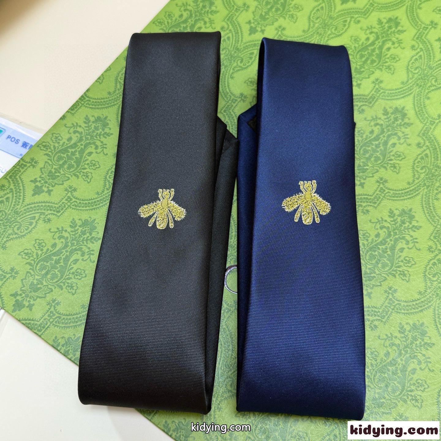 洗練された 刺繍入り シルクネクタイ グッチ ネクタイ 偽物 ビジネス カジュアル-2