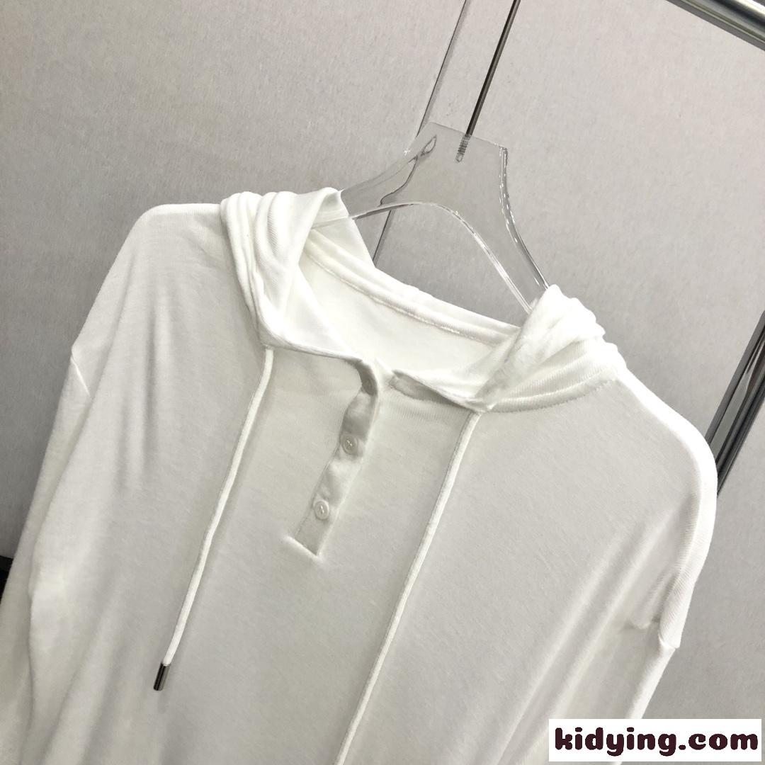 春夏 定番 人気 日焼け止め トムブラウン tシャツ コピー 長袖 フード付き 薄手 透け感 トップス-2