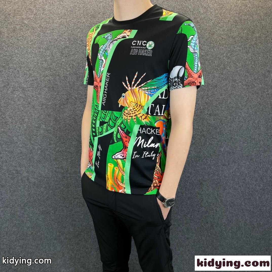 春夏 新作 着心地いい 通気性抜群 クールネック クリスチャン・ディオール Tシャツ コピー 半袖 カジュアル おしゃれ-0
