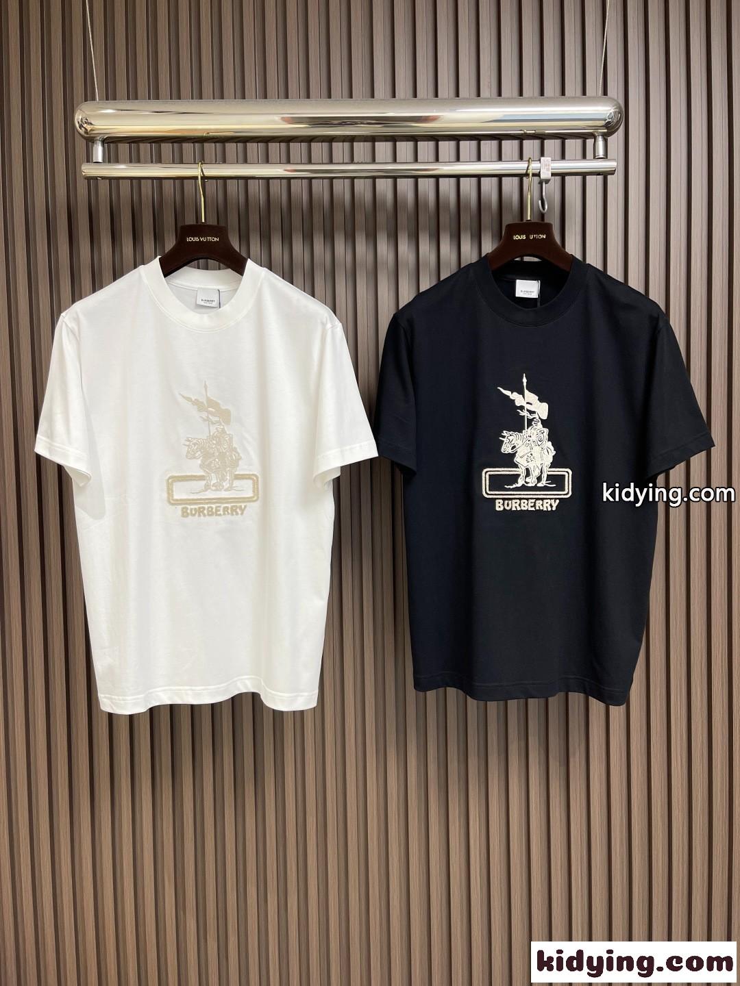 洗練された カジュアル コットン 半袖Tシャツ バーバリー Tシャツ コピー クルーネック-1