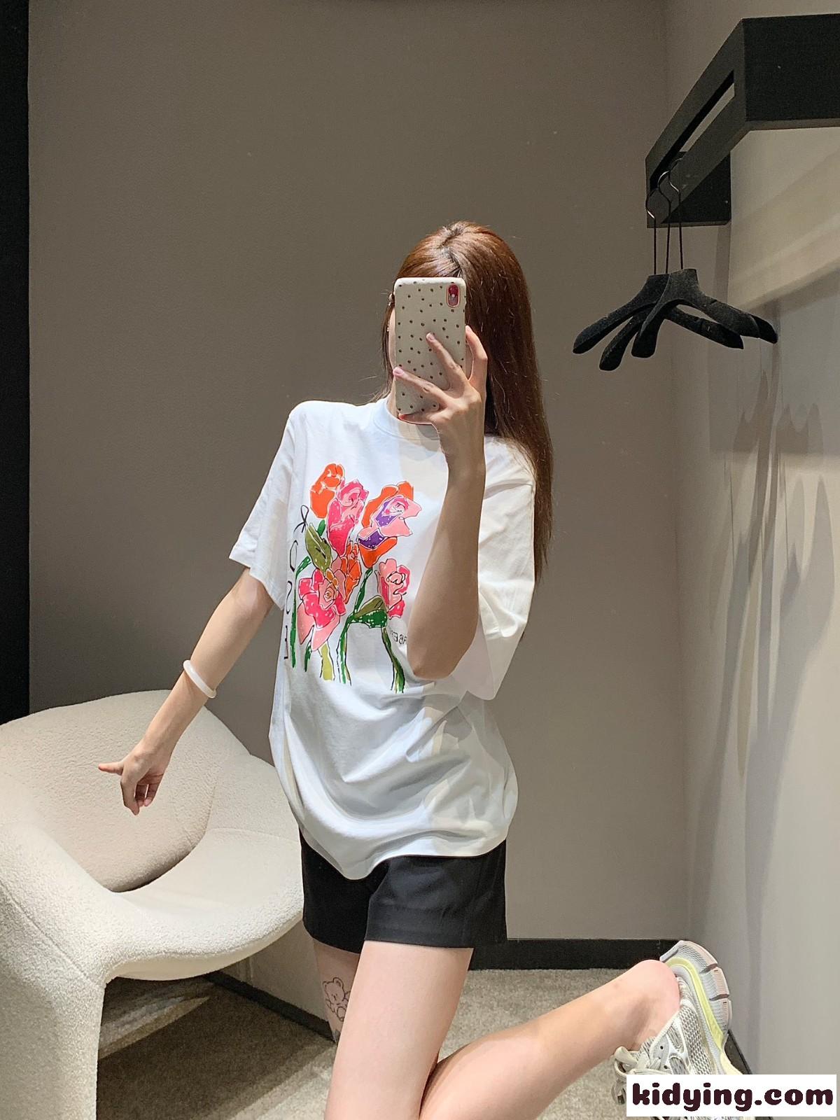 おしゃれ カジュアル プリント コットンTシャツ バーバリー Tシャツ コピー 半袖 トップス-5