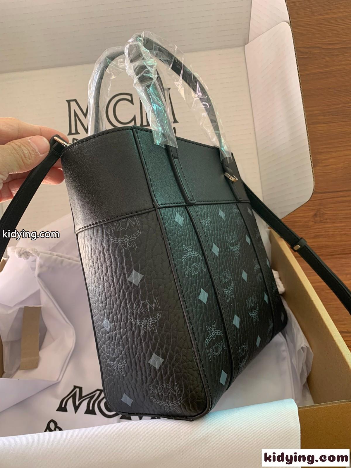 エムシーエム バック コピー レディース MCM Aren ビセトス レザー ミックス ショッパーバッグ-1