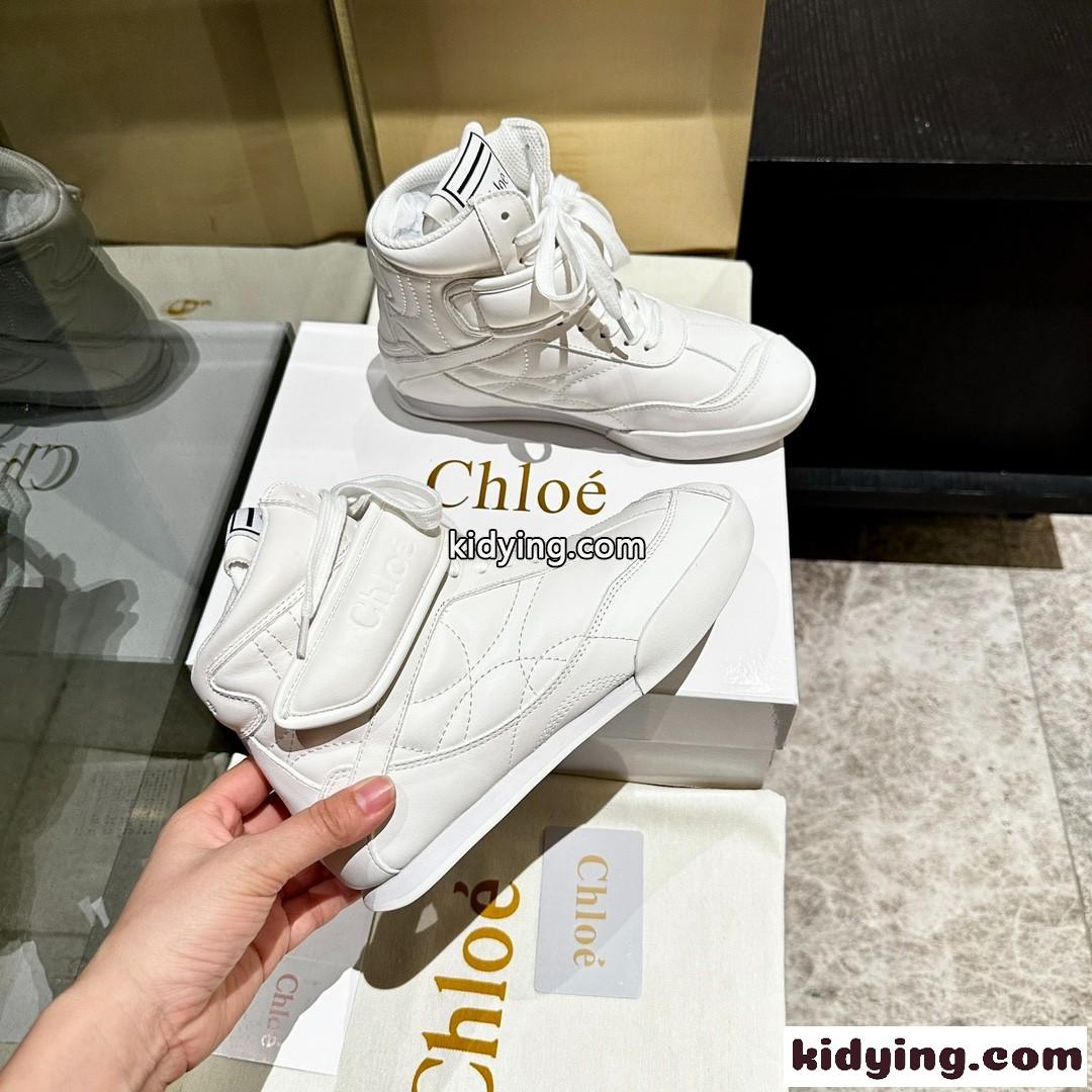 クロエ スニーカー スーパーコピー 人気 カジュアル CHLOÉ KICK ハイトップ スニーカー-0