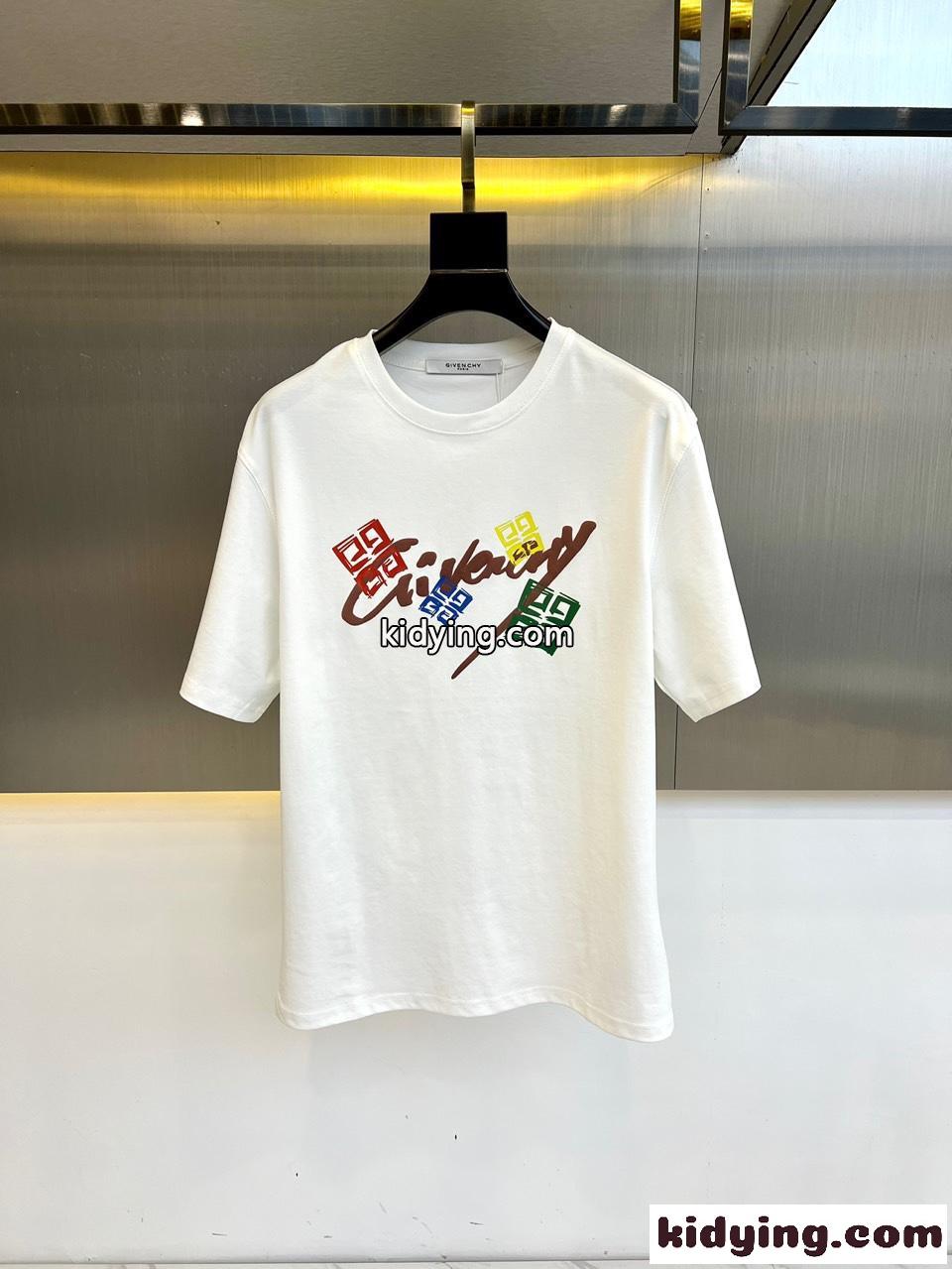 ジバンシィ Tシャツ コピー 定番 カジュアル ロゴ入り 半袖Tシャツ ホワイト-0