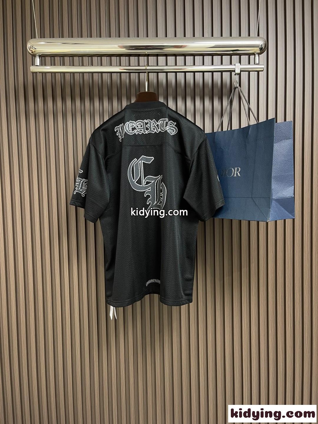 カジュアル ロゴ Vネック 半袖Tシャツ クロムハーツ Tシャツ 偽物-1