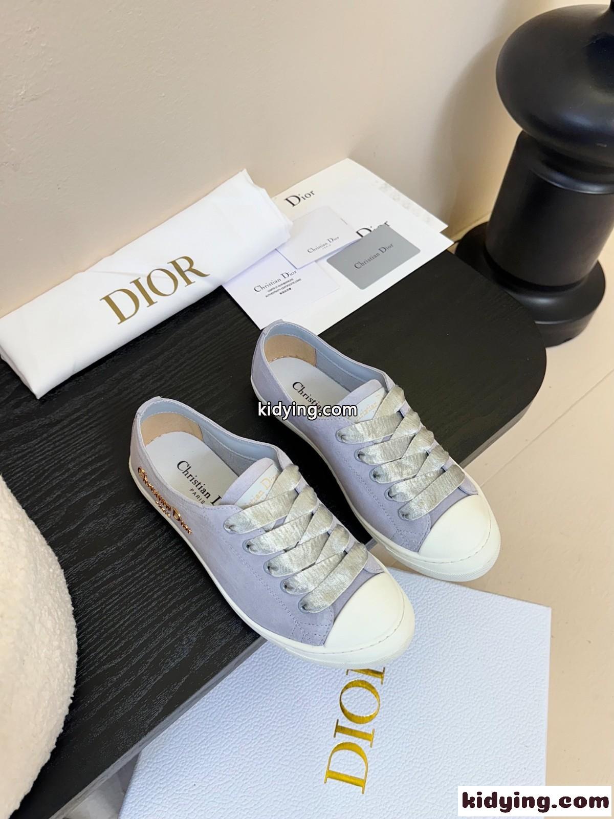Dioriviera Dior Lucky スニーカー ディオール スーパーコピー サテン グレー-1