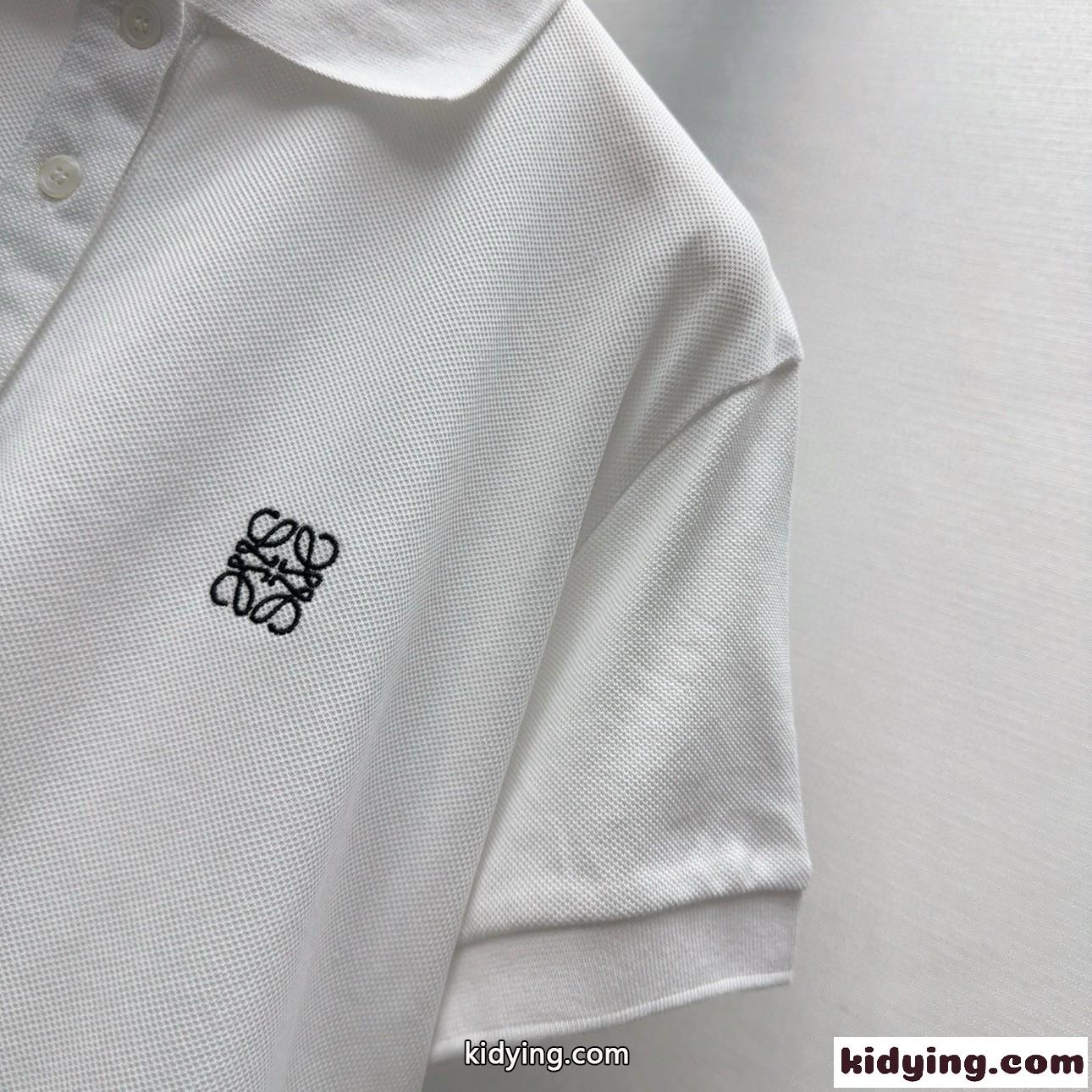 カジュアル トラペーズ ポロ ロエベ Tシャツ コピー レディース ホワイト-1