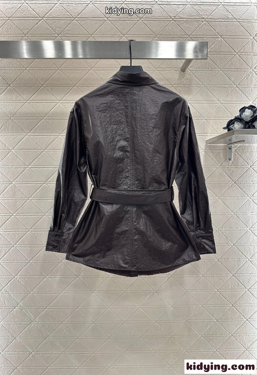 セリーヌ ジャケット コピー ベルト付き シンプル 上品 シャツジャケット-1