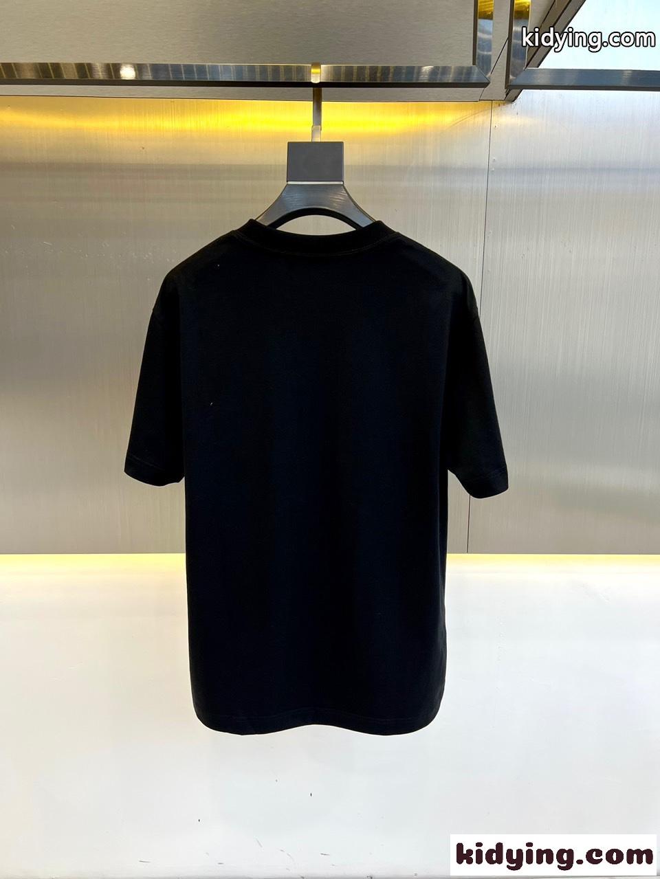 ドルチェ&ガッバーナ Tシャツ コピー シンプル ロゴ入り クルーネック 半袖Tシャツ ブラック-4