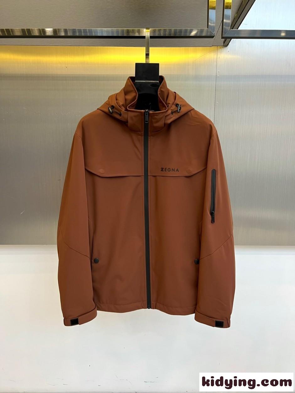 シンプル カジュアル フーデッドジャケット エルメネジルド・ゼニア ジャケット 偽物-1