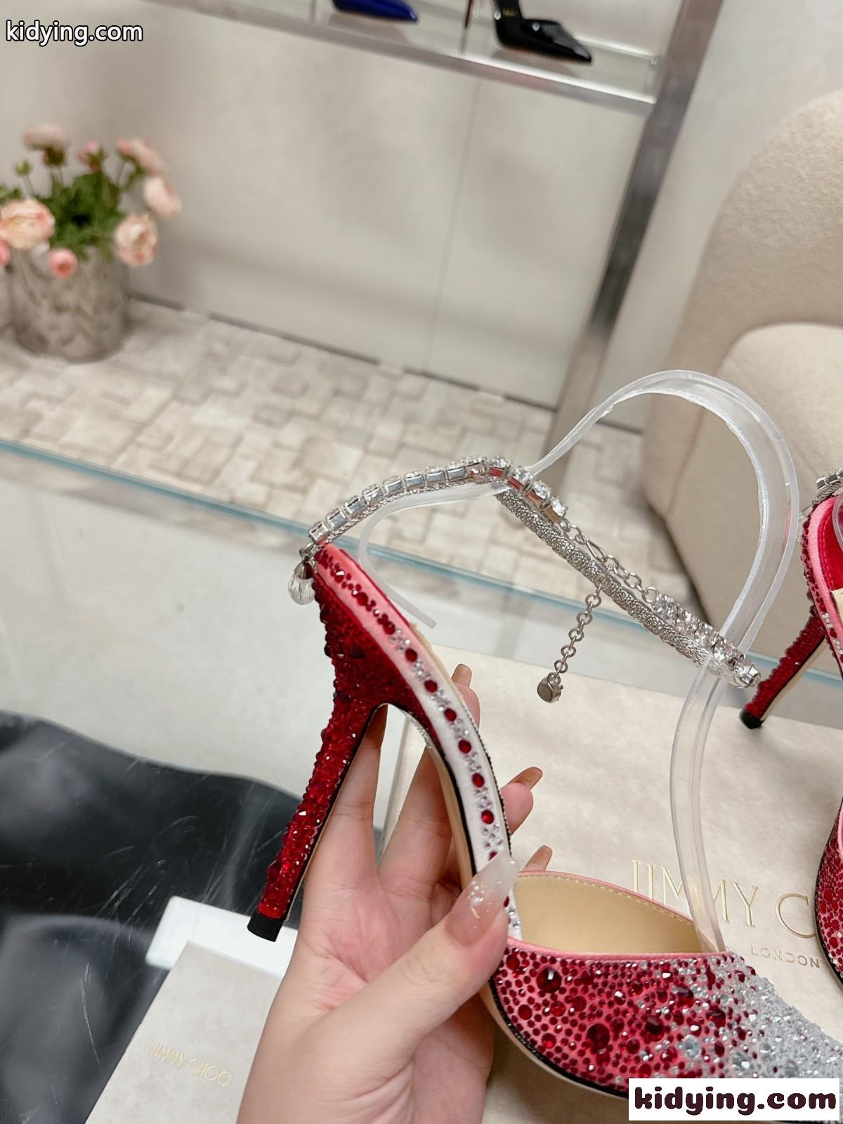 クリスタル付き サイーダ 100 ジミーチュウ パンプス スーパーコピー ドレスシューズ-4