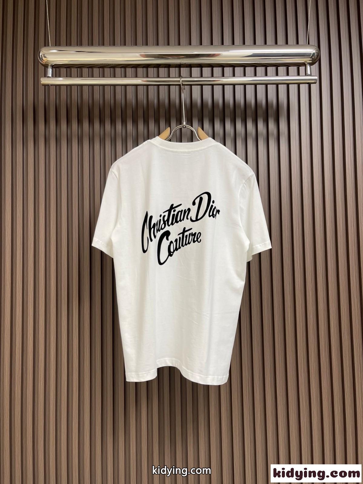カジュアル コットンジャージーTシャツ クリスチャン・ディオール 半袖Tシャツ コピー ホワイト-0
