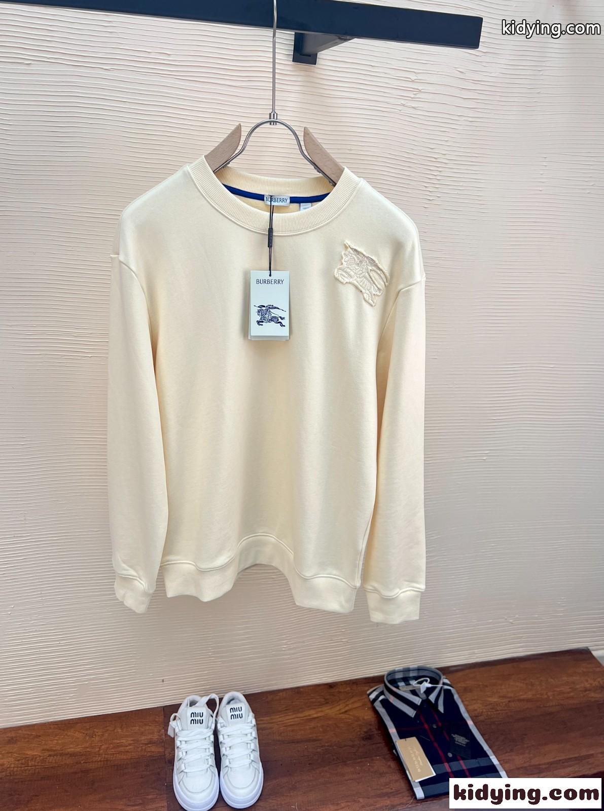 コットン スウェットシャツ バーバリー Tシャツ コピー ベージュ-1