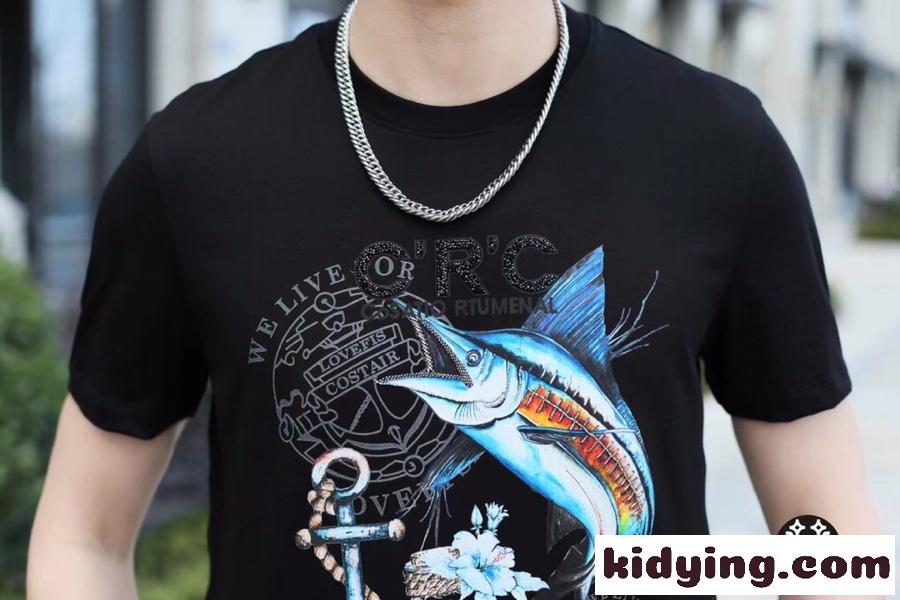 定番 着心地いい クールネック プリント クリスチャン・ディオール Tシャツ コピー メンズ 半袖 カジュアル-3