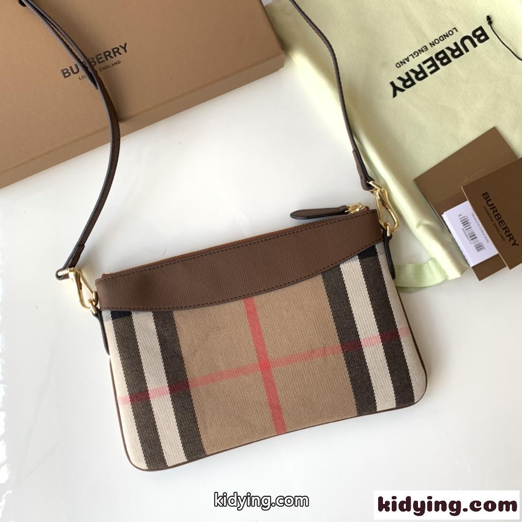 可愛い おしゃれ キャンバス&レザー バーバリー バッグ コピー ショルダーバッグ レディース カバン-1