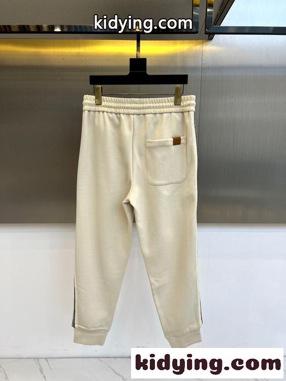 アナグラム サイドライン スウェットパンツ ロエベ パンツ 偽物 裏起毛 ベージュ-0