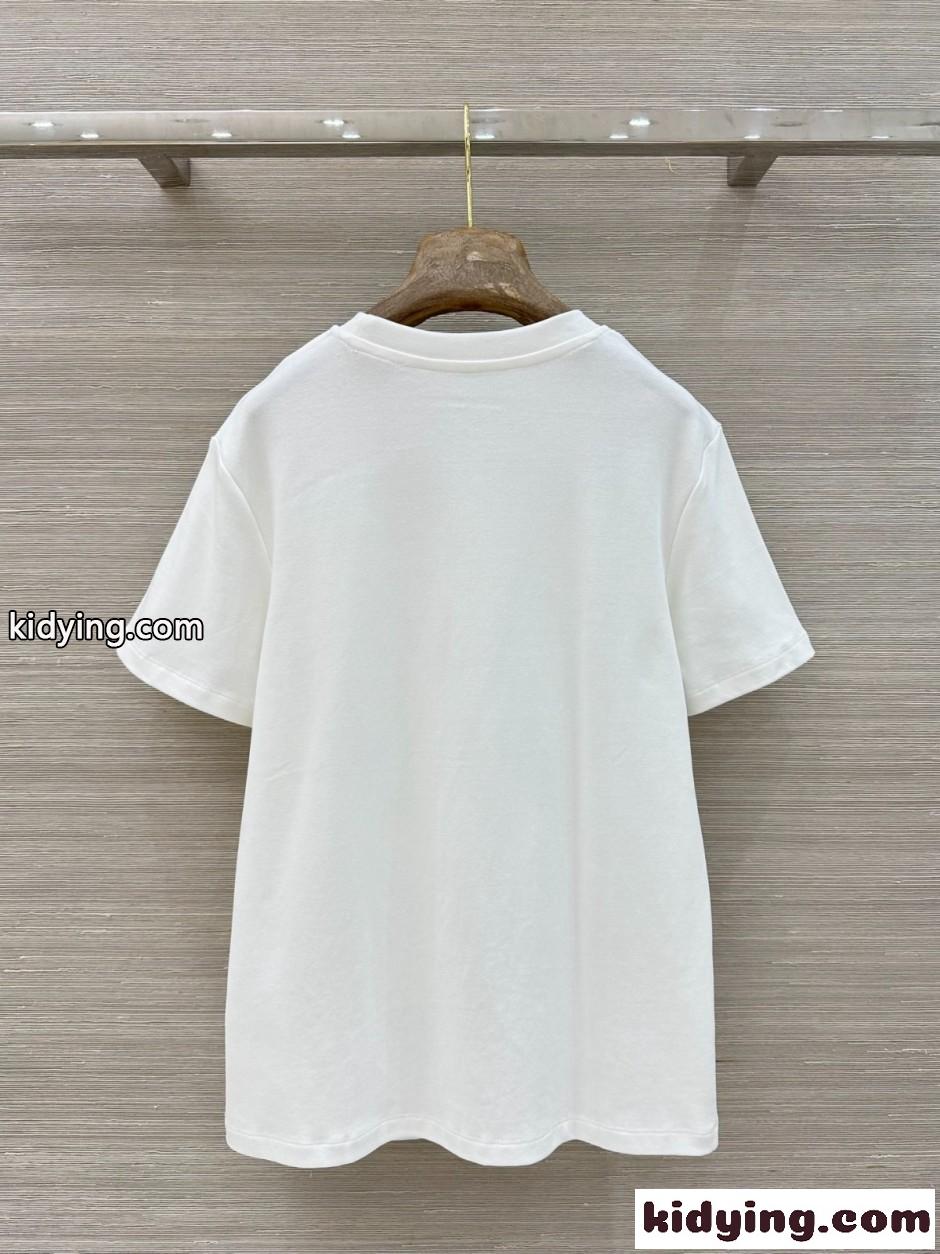 Dior Médaillon エンブロイダリー 半袖Tシャツ クリスチャン・ディオール Tシャツ コピー ホワイト-4