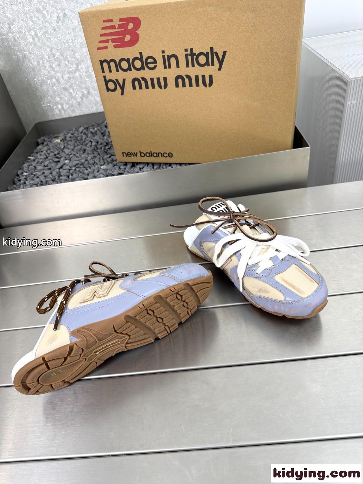 New Balance x Miu Miu 530 SL ミュールスニーカースーパーコピー パープル-3