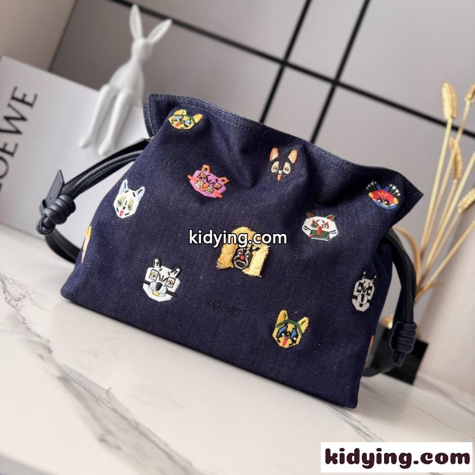 LOEWE x Louis Wain ロエベ フラメンコ クラッチ スーパーコピー デニム-2