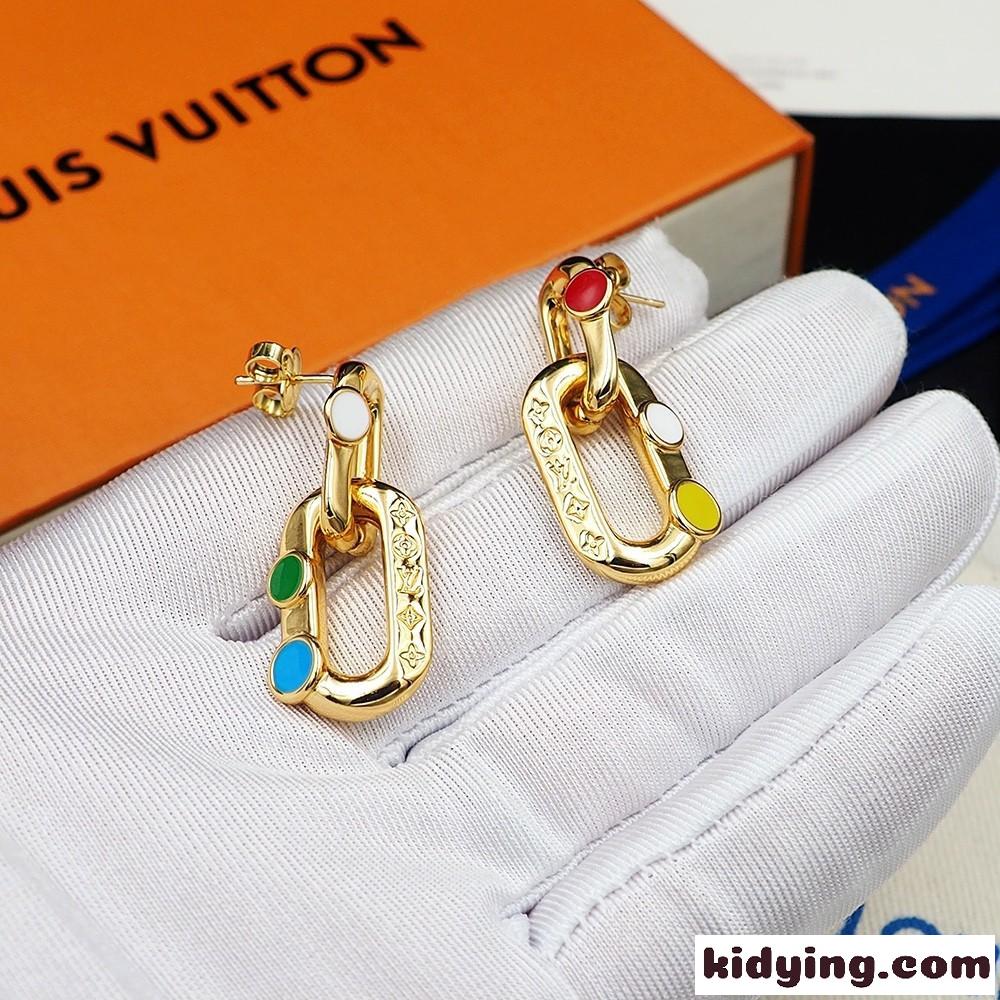 LV x YK LV エッジ ドット ルイ・ヴィトン ピアス コピー レディース ファッション-2
