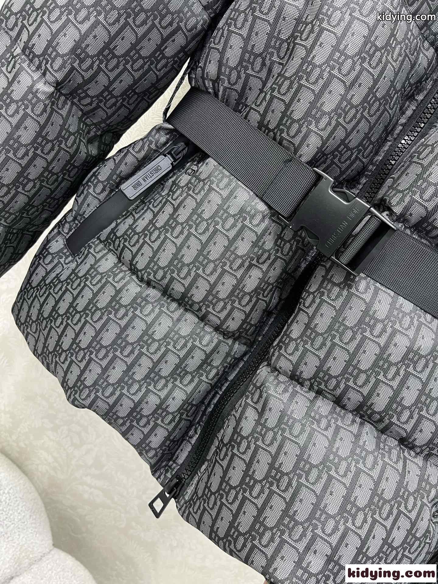 DiorAlps ベルト付き パファージャケット クリスチャン・ディオール ダウンジャケット 偽物 ブラック-2