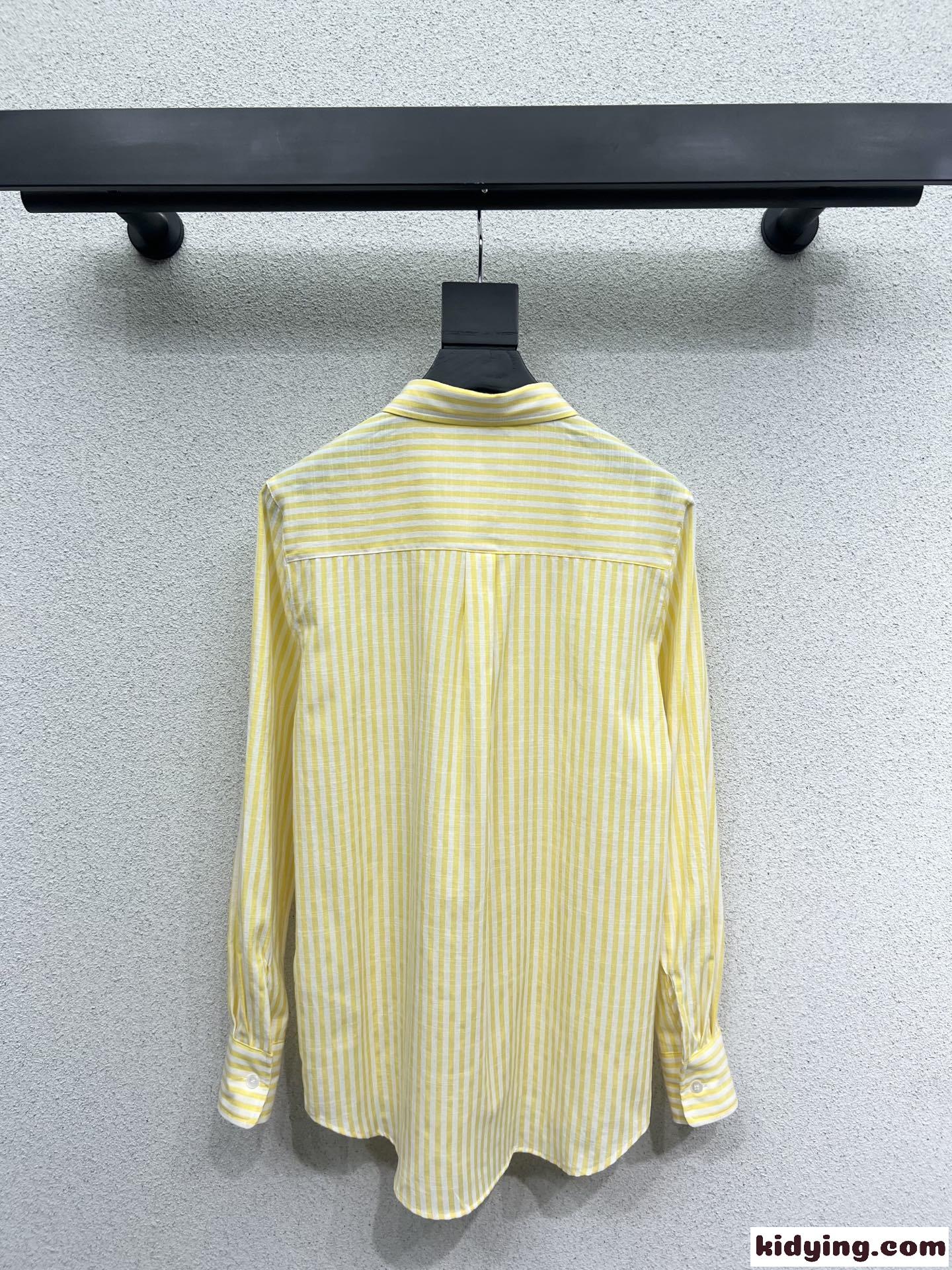 カジュアル ストライプ リネンシャツ ラルフローレン シャツ コピー 合わせやすい-4