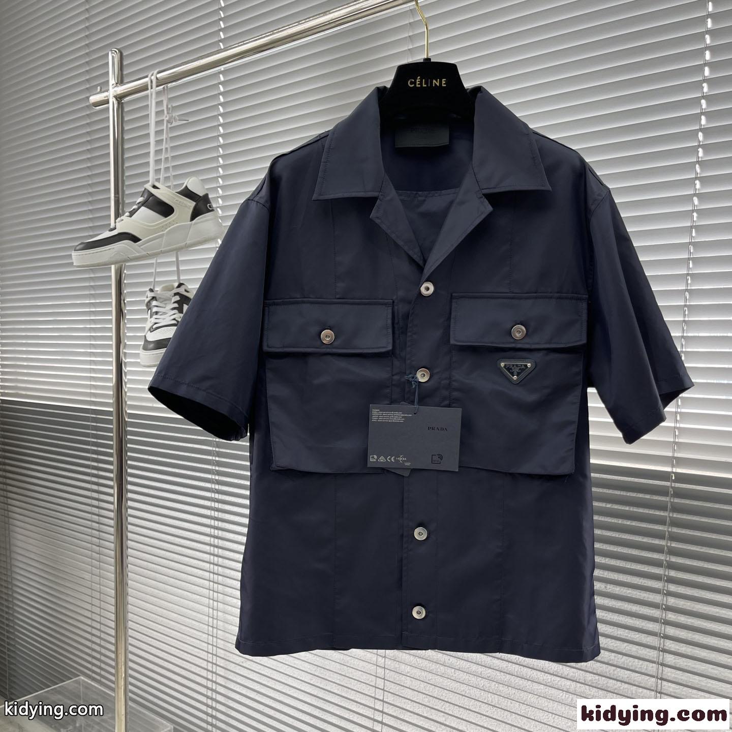 人気 おしゃれ 半袖 Re-Nylon シャツ プラダ シャツ コピー メンズ ファッション-2