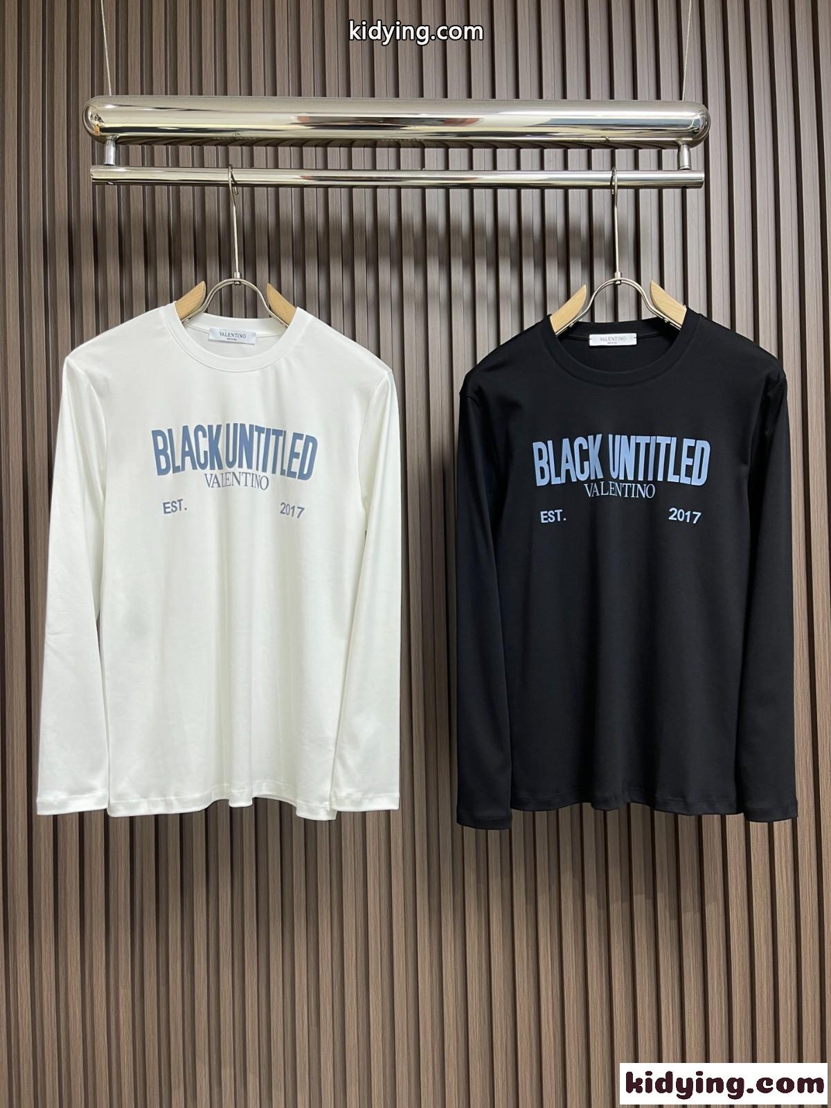 カジュアル 定番 アンタイトルド プリント ヴァレンティノ Tシャツ コピー 長袖Tシャツ-2