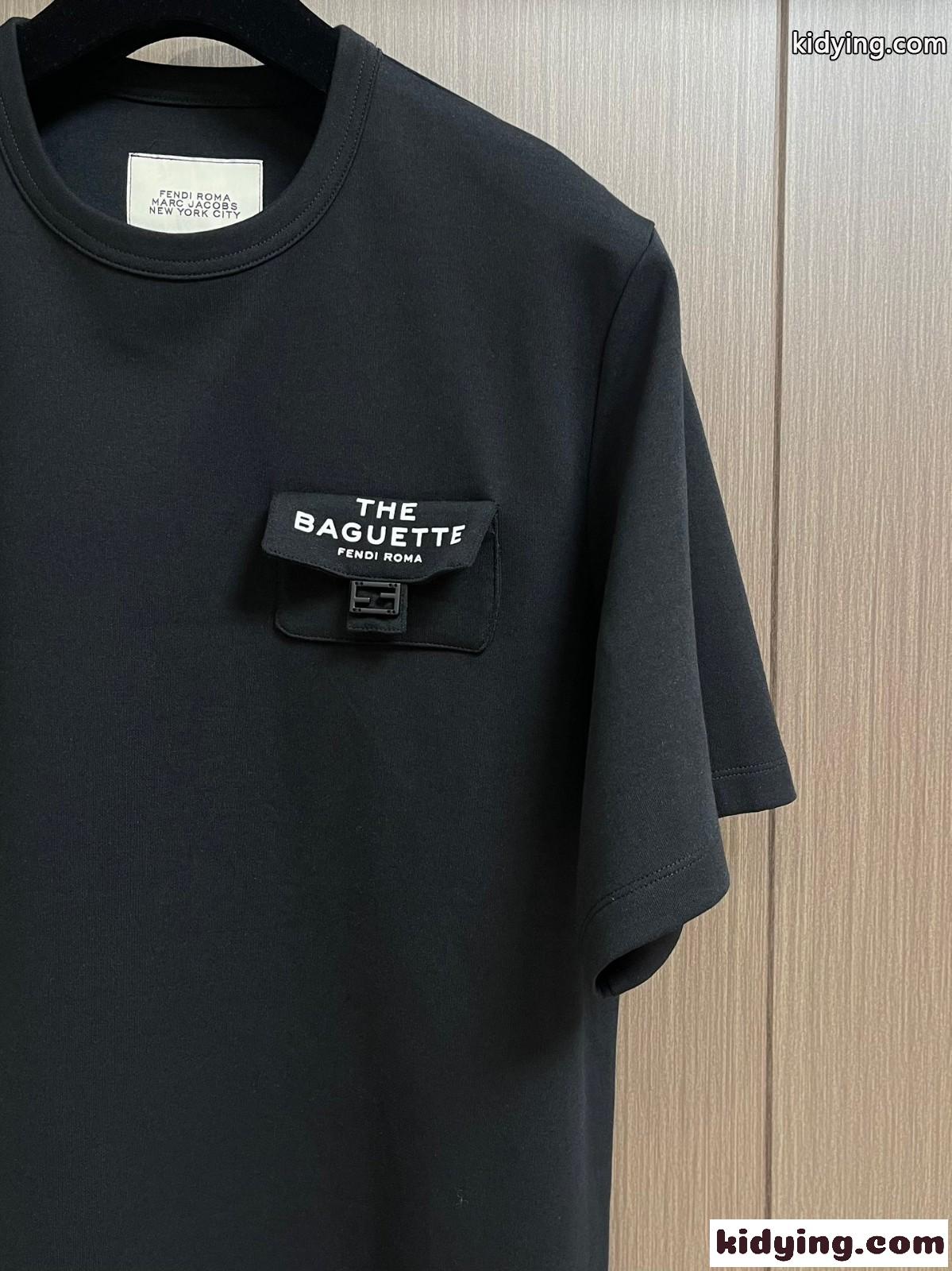 FENDI by MARC JACOBS ブラックコットンTシャツ フェンディ Tシャツ コピー メンズ-2