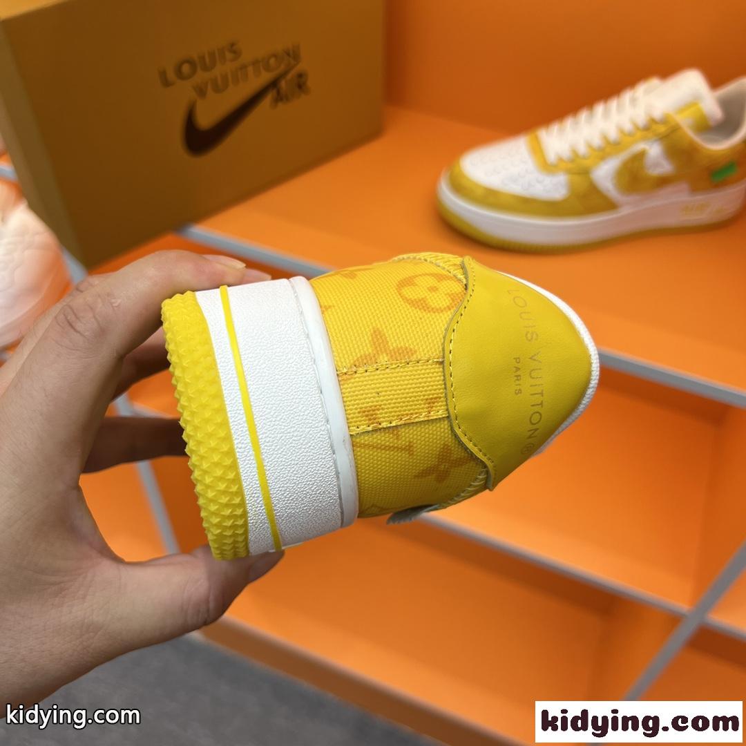 LV x OFF-WHITE x Nike オフホワイト スニーカー コピー レースアップ 目立つ 配色 人気 カジュアル メンズ-3