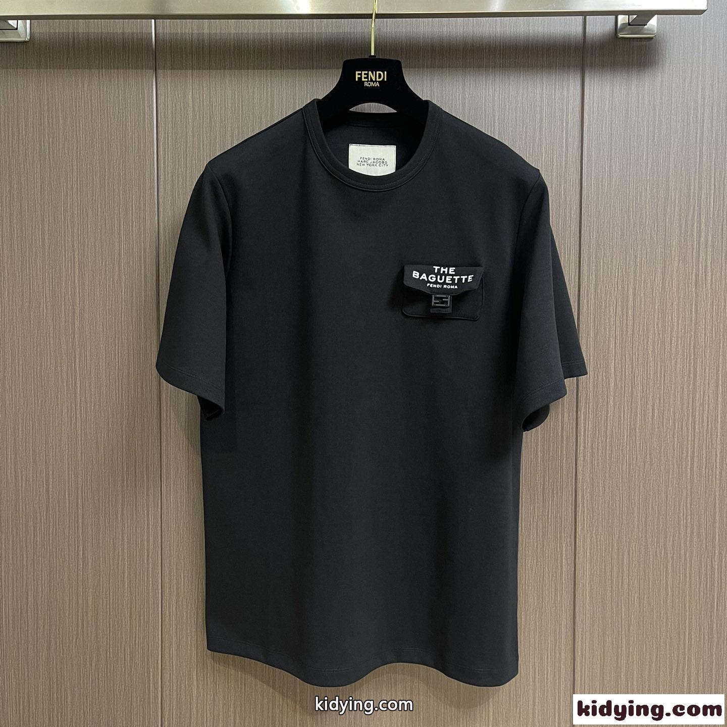 FENDI by MARC JACOBS ブラックコットンTシャツ フェンディ Tシャツ コピー メンズ-0
