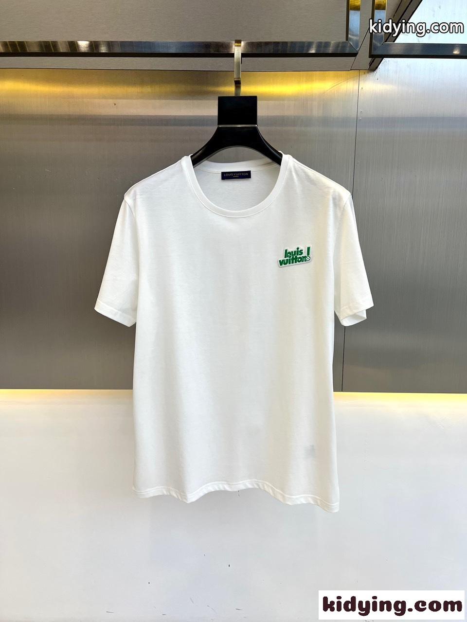 洗練された カジュアル ロゴ ルイ・ヴィトン 半袖Tシャツ コピー ホワイト-0