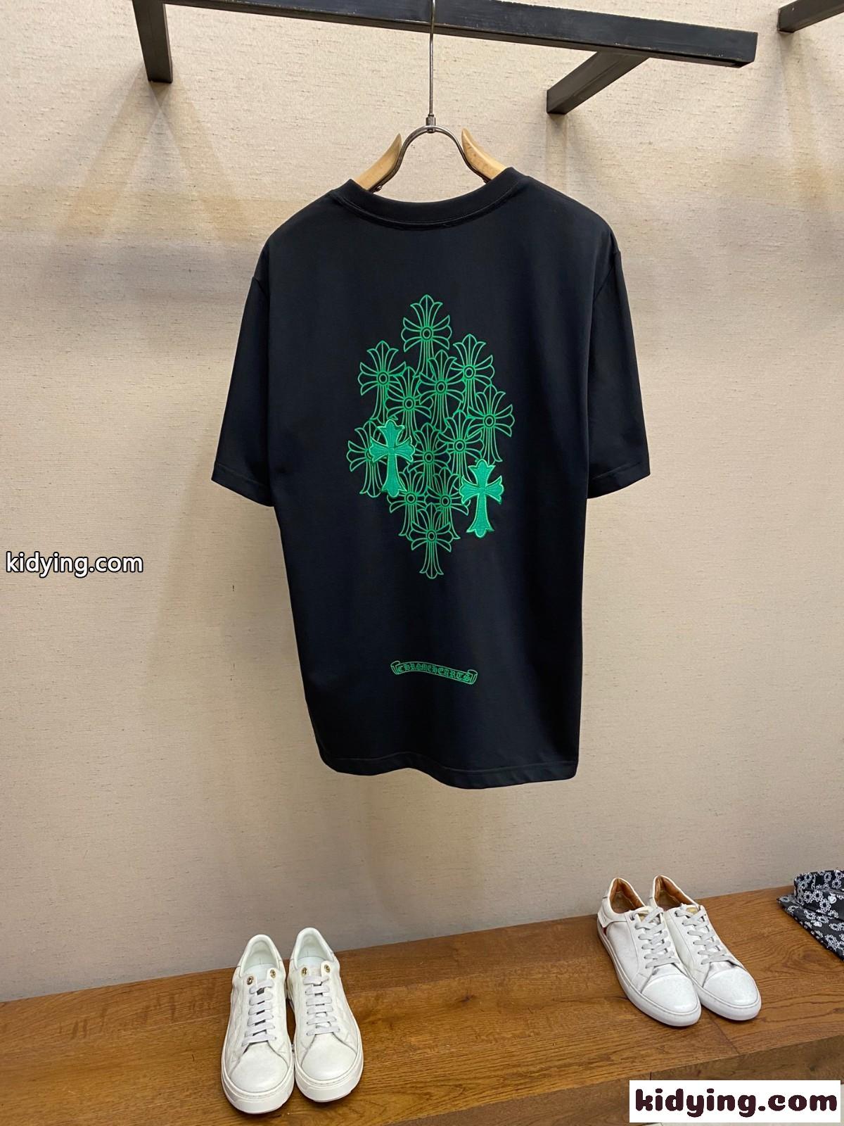カジュアル ストリート クルーネック クロムハーツ Tシャツ 偽物 半袖Tシャツ-2