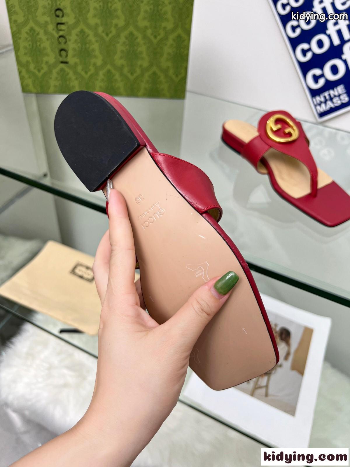 GUCCI グッチ ブロンディ トングサンダル スーパーコピー レディース レッド-2