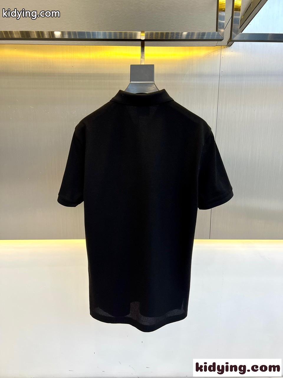 洗練された カジュアル 半袖 ポロシャツ バーバリー Tシャツ コピー ブラック-4