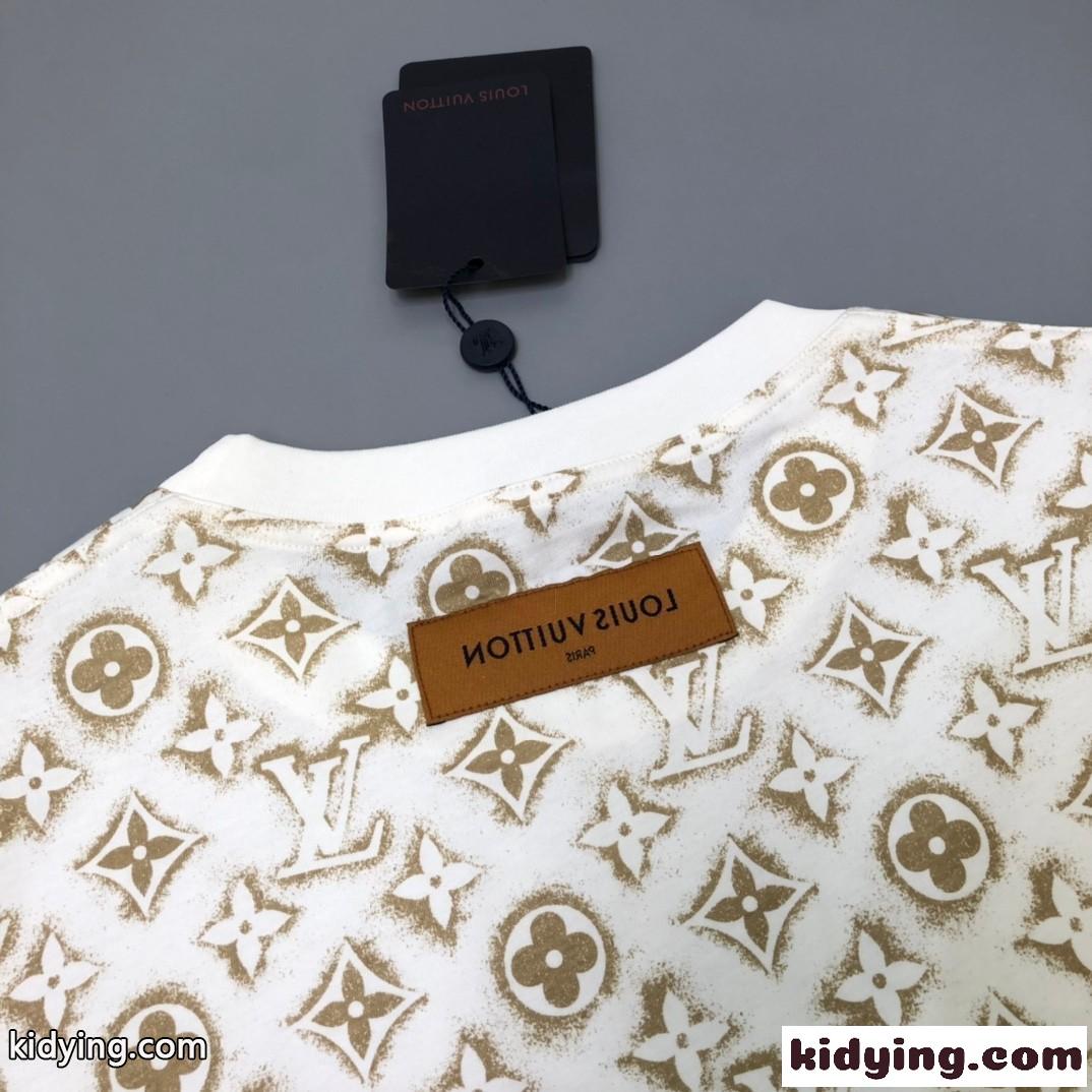 人気 快適 モノグラム コットン 半袖Tシャツ ルイ・ヴィトン Tシャツ コピー ユニセックス-3