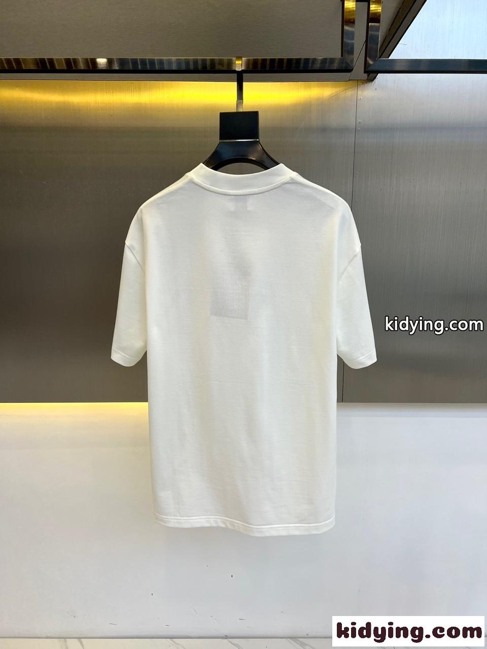 定番 おしゃれ ロゴプリント コットンTシャツ バーバリー 半袖Tシャツ コピー ホワイト-4