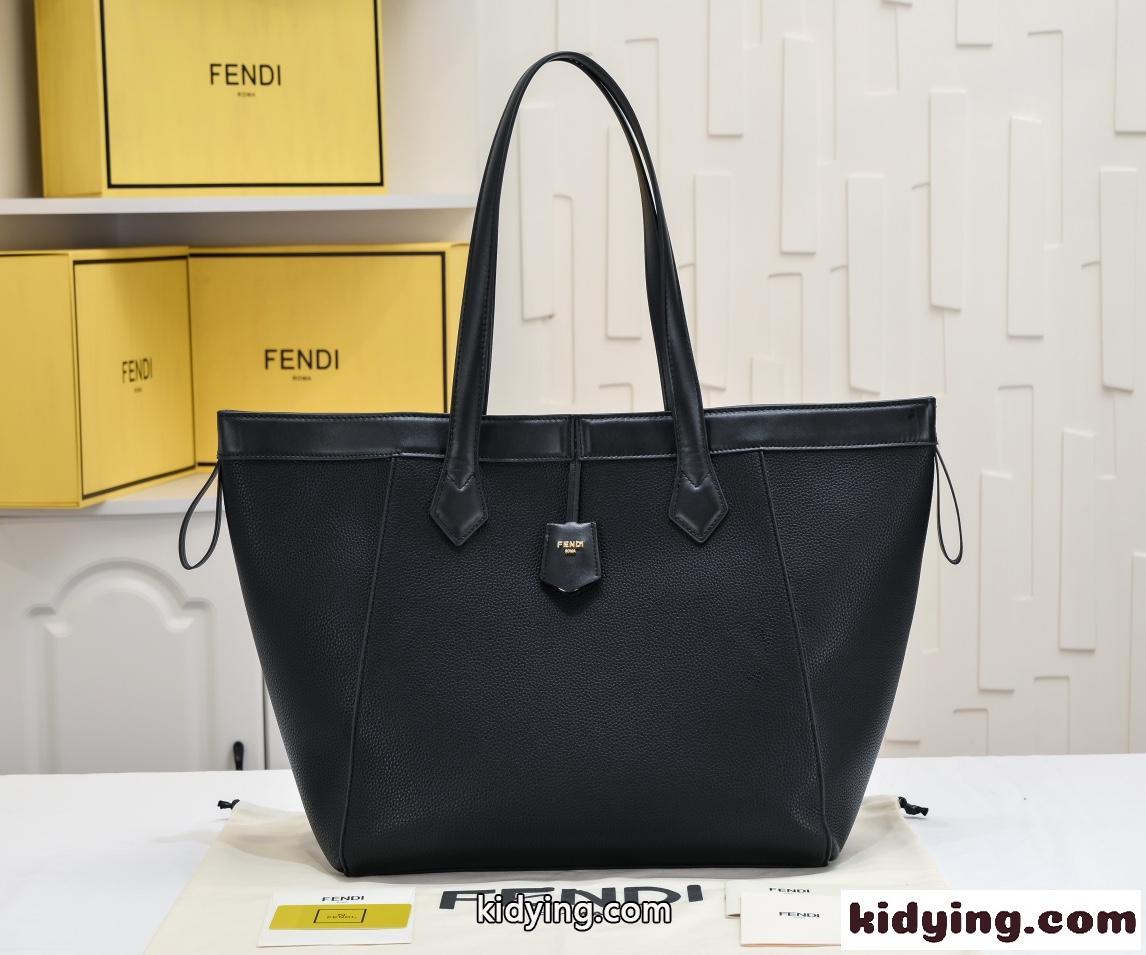 Fendi Origami ラージ ブラックレザー 変形バッグ フェンディ バッグ コピー-2