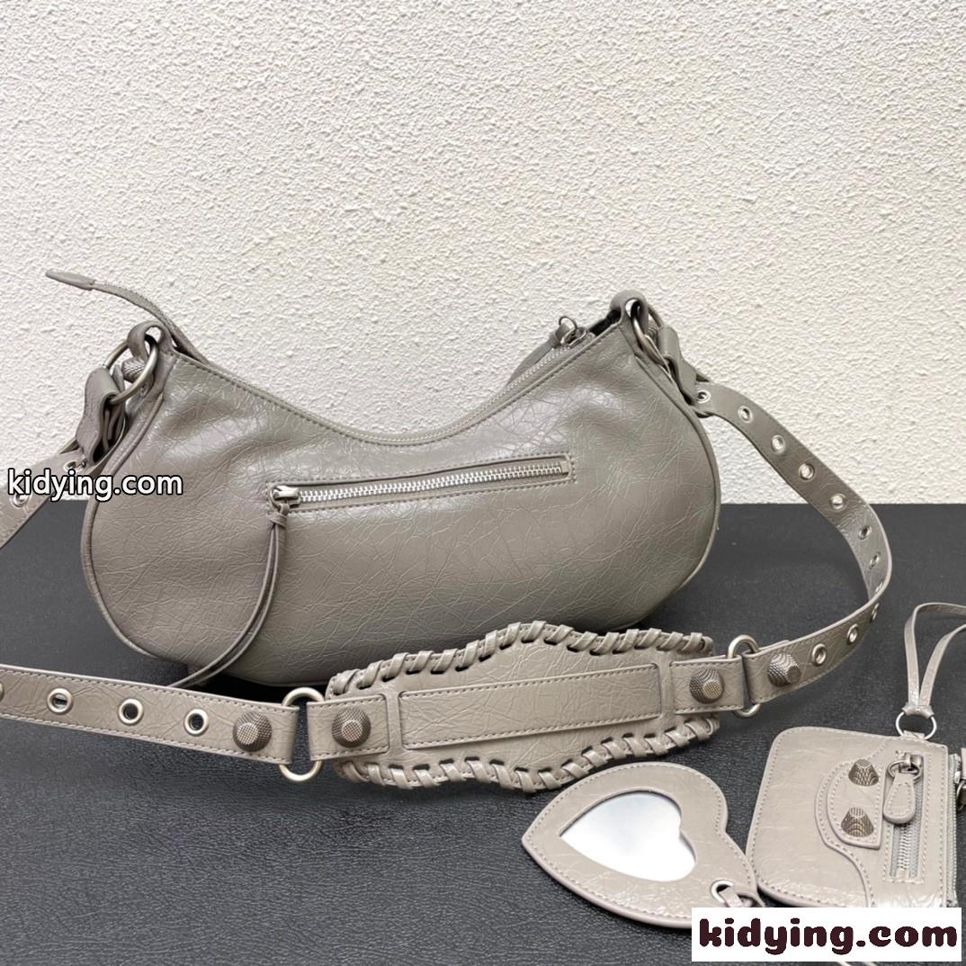 定番 人気 LE CAGOLE バレンシアガ バック コピー レザー ショルダーバッグ グレー-1