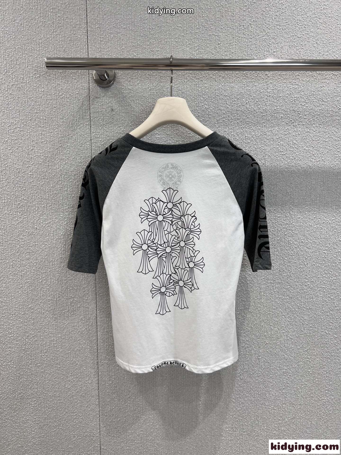 バイカラー ラグランスリーブTシャツ クロムハーツ Tシャツ 偽物 コットン-2