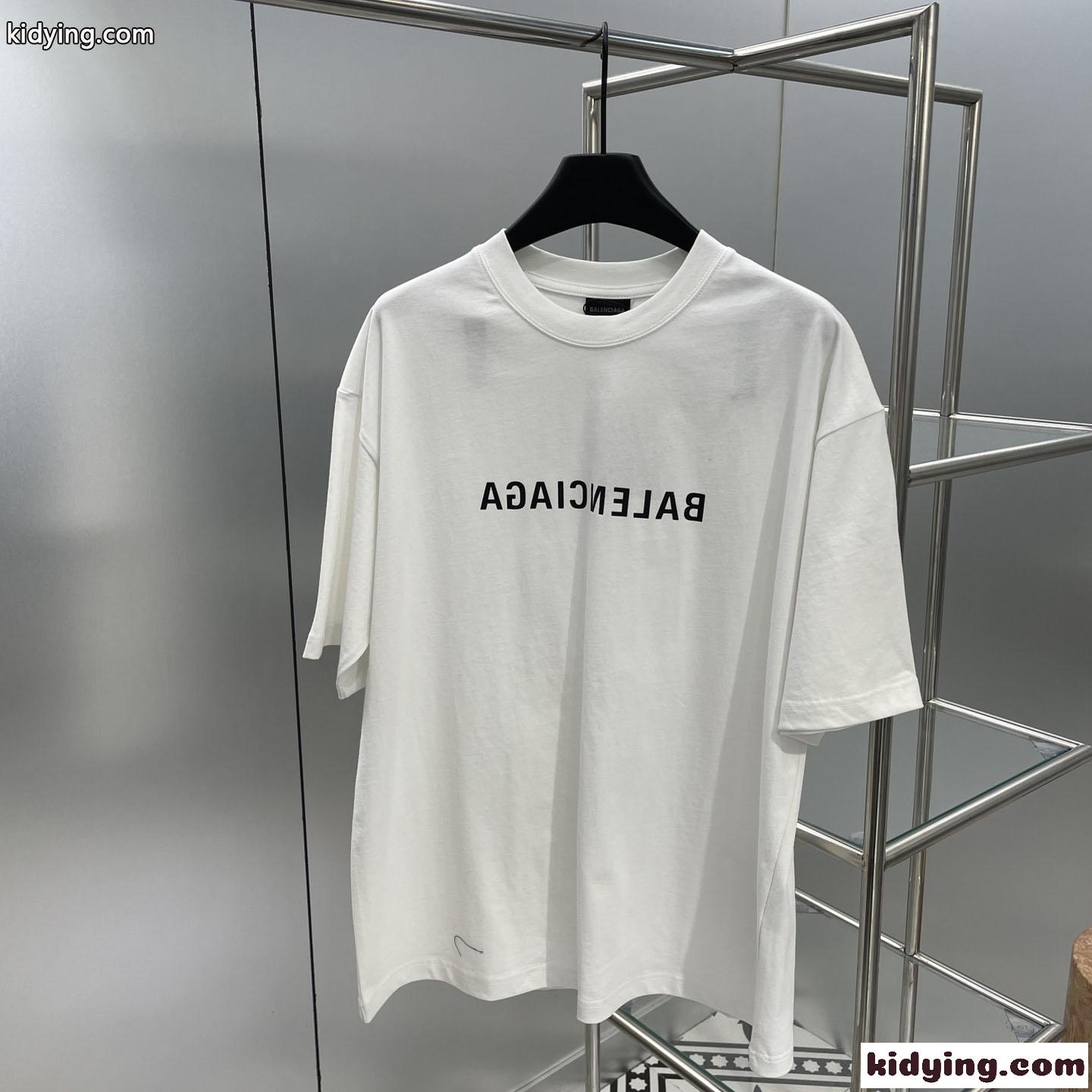バレンシアガ Tシャツ コピー ユニセックス シンプル MIRROR ロゴ 半袖Tシャツ ファッション-0