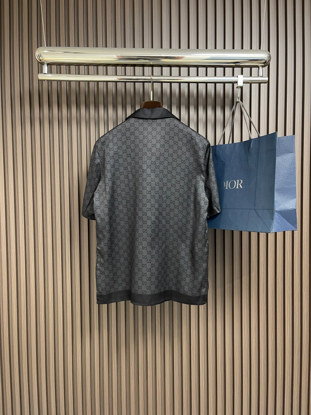 プリント シルクツイル ボウリングシャツ グッチ シャツ スーパーコピー トップス-1