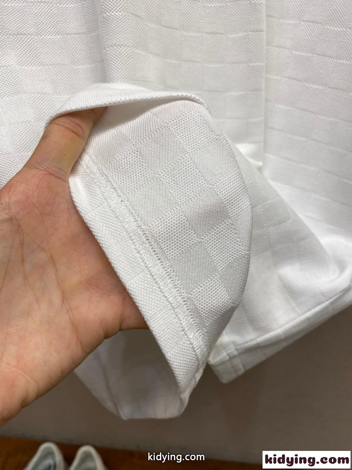 ダミエ クルーネック Tシャツ ルイ・ヴィトン 半袖Tシャツ コピー ホワイト-3