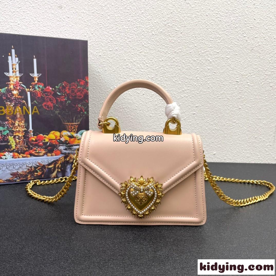 女性らしい 上品 斜め掛け ショルダーバッグ レトロ ドルチェ&ガッバーナ バッグ コピー レディース レザー カバン ピンク-2