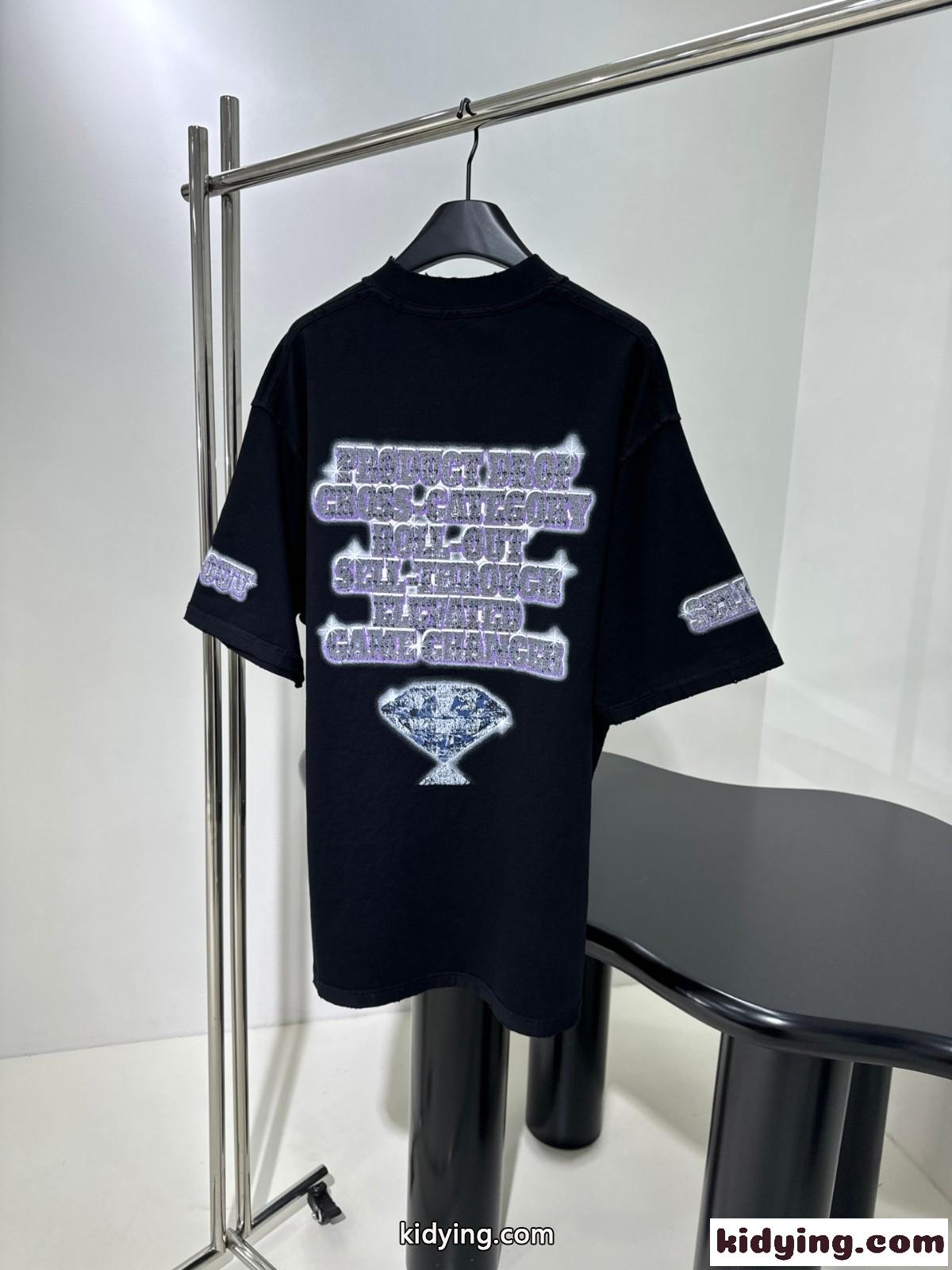 オーバーサイズ カジュアル Tシャツ バレンシアガ 半袖Tシャツ コピー ユニセックス-1