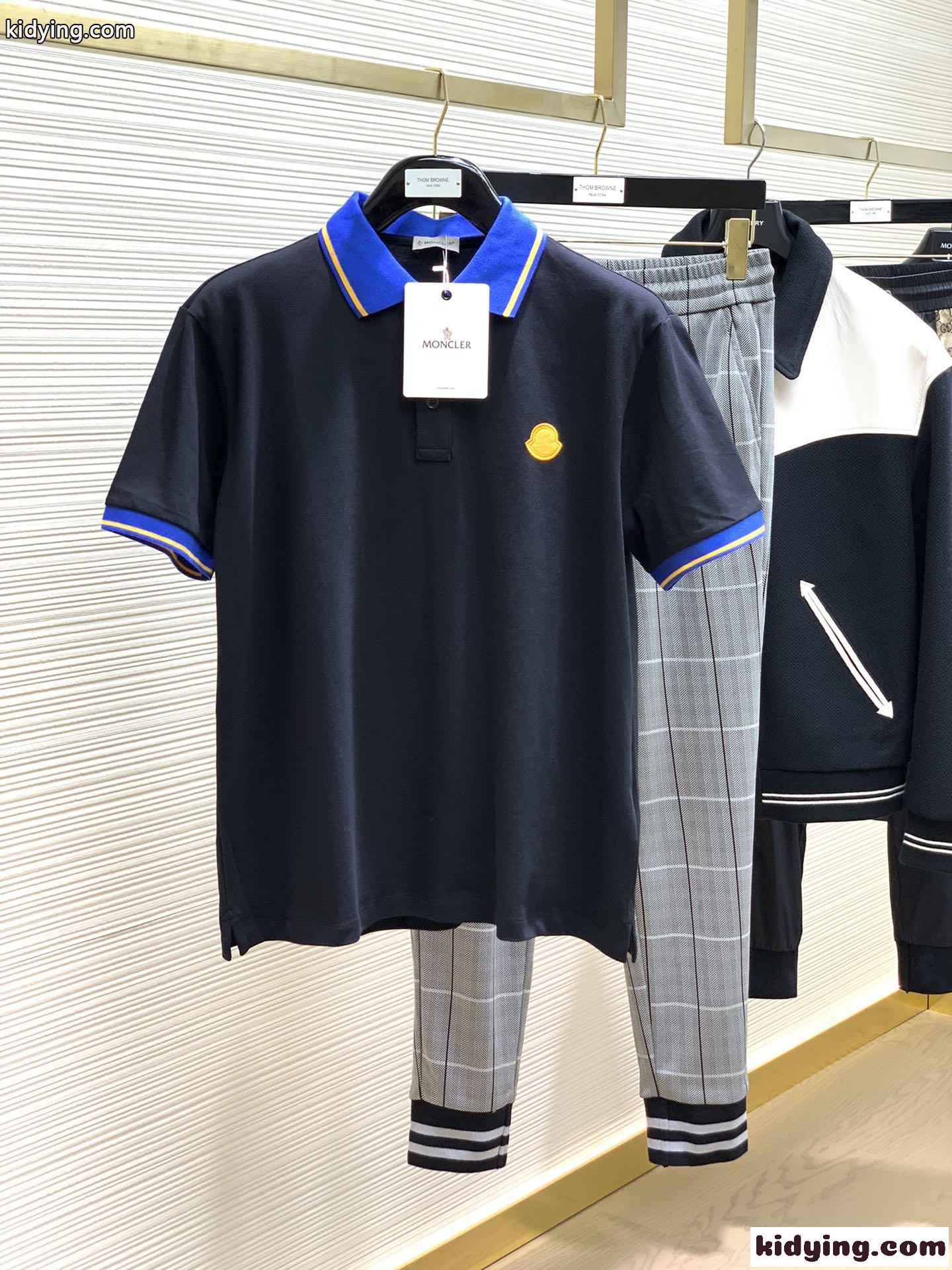 モンクレール Tシャツ コピー クラシック ロゴ入り 半袖 ポロシャツ-0