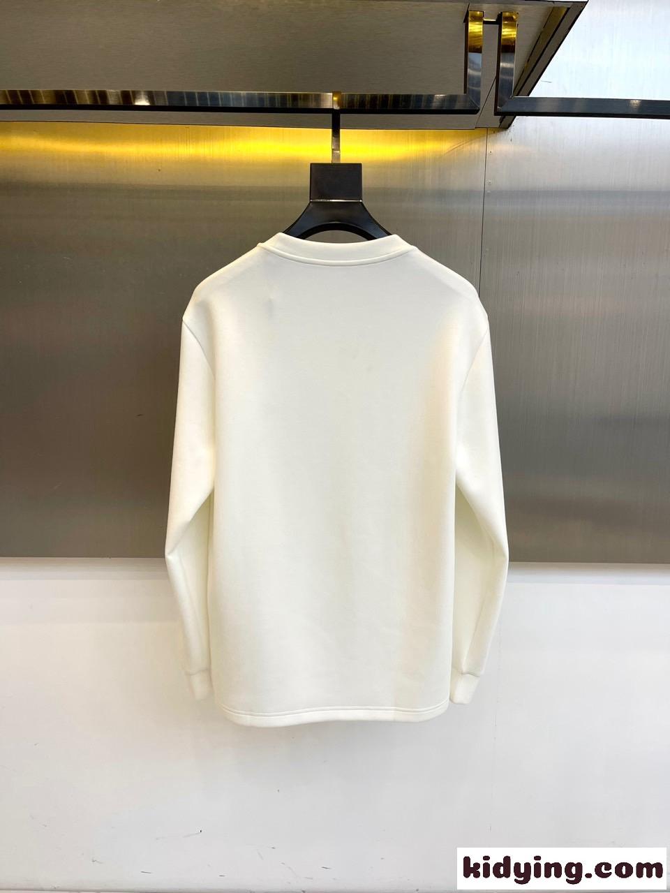 シンプル 上品 クルーネック 長袖Tシャツ クリスチャン・ディオール Tシャツ コピー ホワイト-3