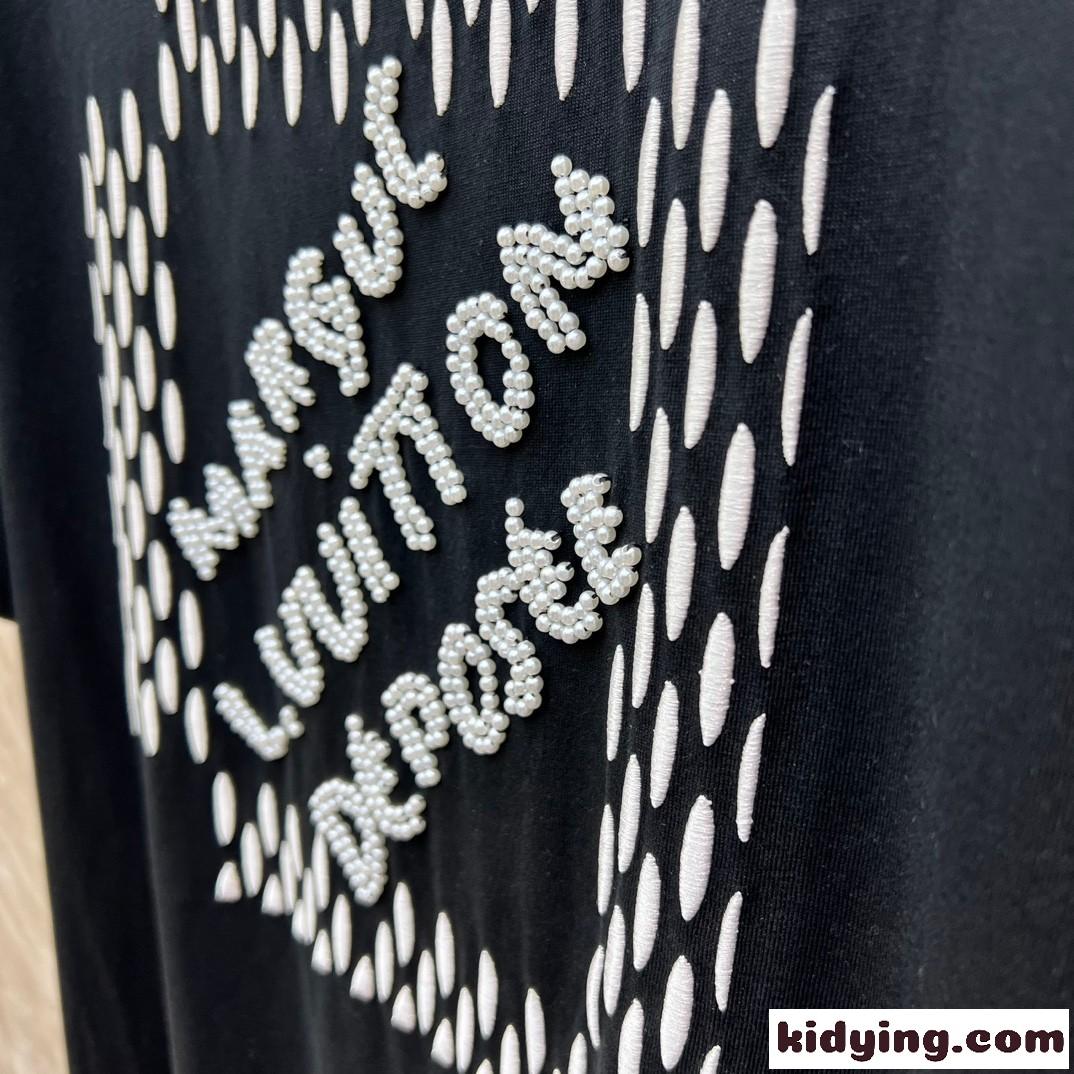 エンブロイダードシグネチャーコットンTシャツ ルイ・ヴィトン Tシャツ 偽物 大人気 ユニセックス-0