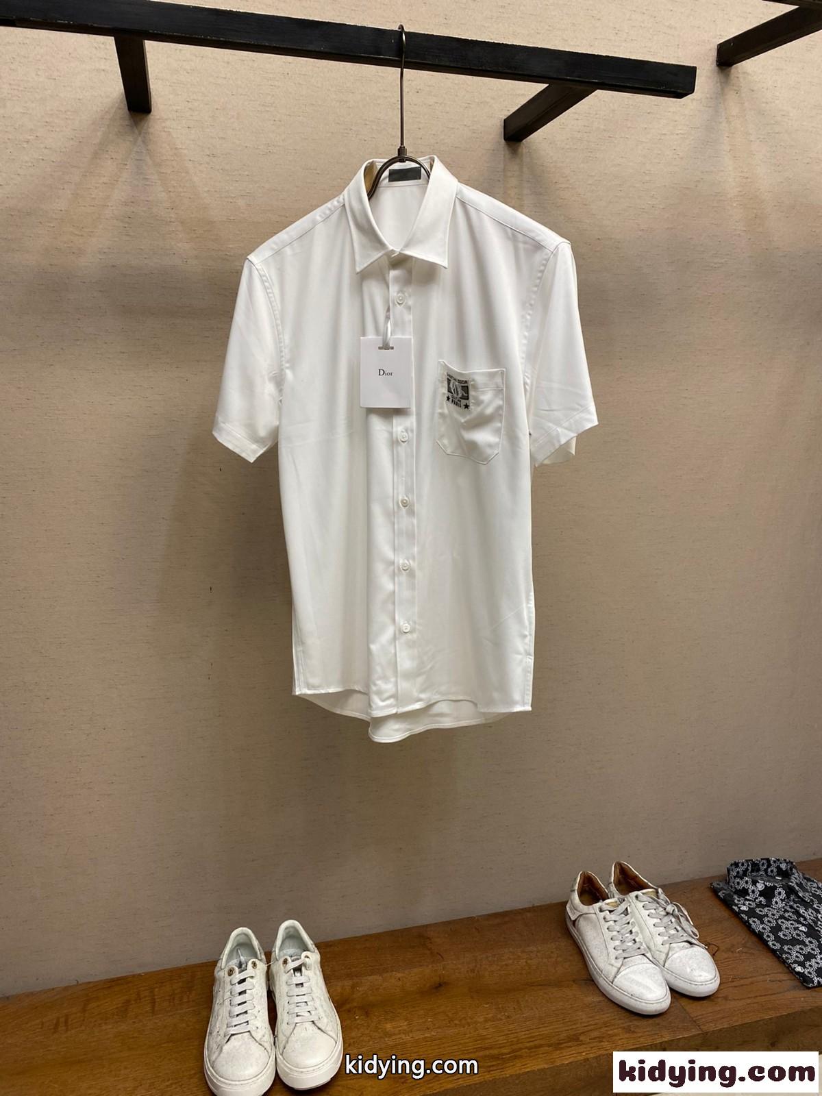 Dior Charm ショートスリーブ シャツ クリスチャン・ディオール シャツ コピー コットン-1